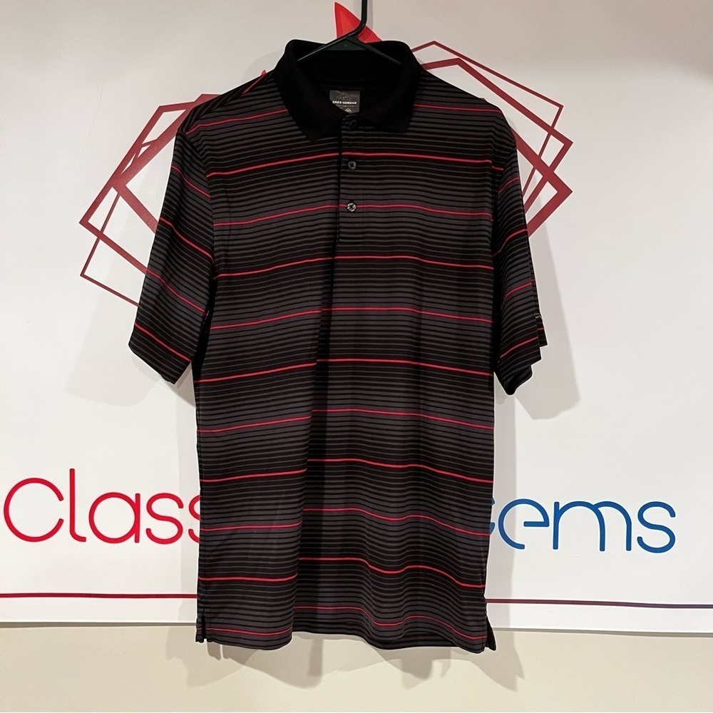 Mens Greg Norman For Tasso Elba Brand Play Dry Golf Polo Size M